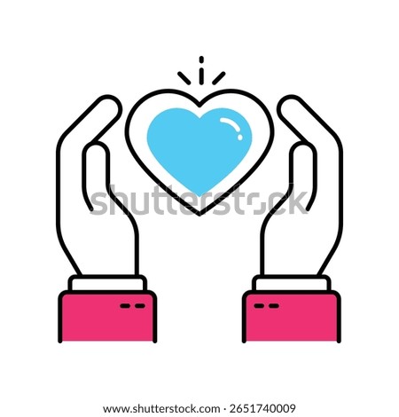 Respect Vector Filled outline illustration style icon. EPS 10 file