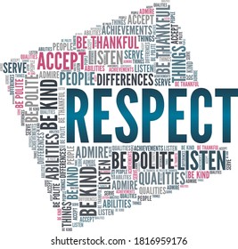 Respect Vector Illustration Word Cloud Isolated Stock Vector (Royalty ...