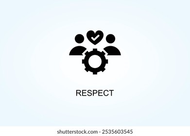 Respete El Vector O La Ilustración Del Símbolo Del Signo Del Logotipo