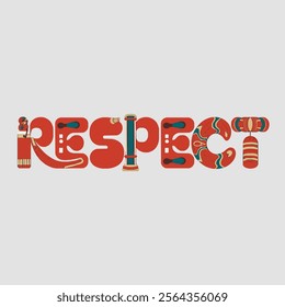 Respect Vector Typography about Lunar New Year 