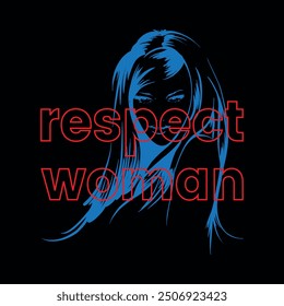 Respect woman t shirt vector files