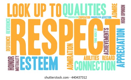 Respect Word Cloud On White Background Stock Vector (Royalty Free ...