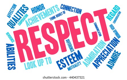 Respect Word Cloud On White Background Stock Vector (Royalty Free ...