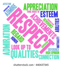 Respect Word Cloud On White Background Stock Vector (Royalty Free ...