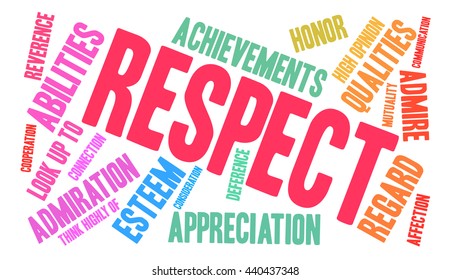 Respect Word Cloud On White Background Stock Vector (Royalty Free ...