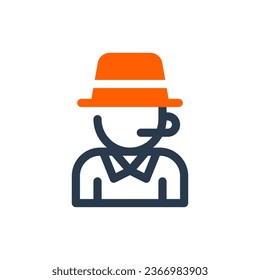 Respected Umpire in Cricket vector icon illustration