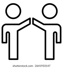 Respectfulness icon Thin line vector design