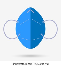 Respirator FFP icon isolated object. Vector illustration.