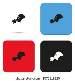 Respirator flat vector icon.