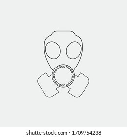 respirator gas mask vector icon