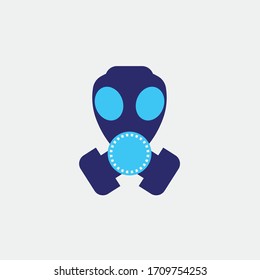 respirator gas mask vector icon