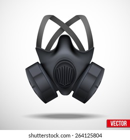 Respirator gas mask. Vector illustration isolated white background