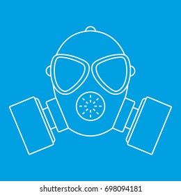 Respirator icon blue outline style isolated vector illustration. Thin line sign