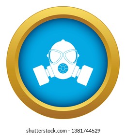 Respirator icon blue vector isolated on white background for any design