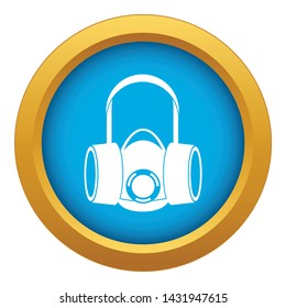 Respirator icon blue vector isolated on white background for any design