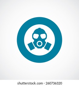 respirator icon bold blue circle border, white background  