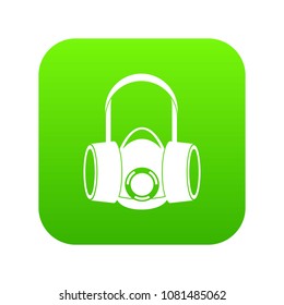Respirator icon digital green for any design isolated on white vector illustration