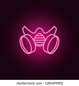 respirator icon. Elements of pest control and insect in neon style icons. Simple icon for websites, web design, mobile app, info graphics