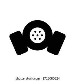 Respirator icon on white background