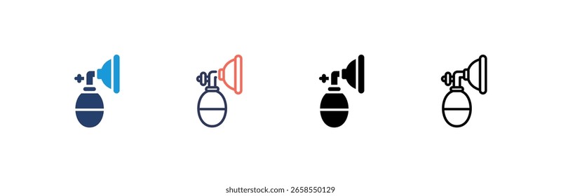 Respirator icon set multiple style collection