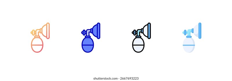 Respirator icon set multiple style collection