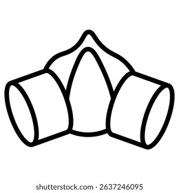 respirator icon Simple thin line stroke