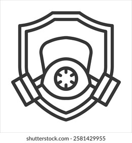 Respirator Icon Vector Illustration Outline