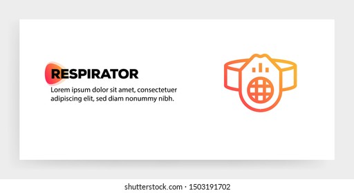 RESPIRATOR AND ILLUSTRATION ICON CONCEPT