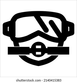 respirator mask icon. for medical information. simple icon design