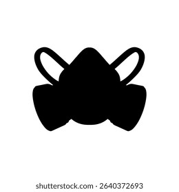 Respirator mask silhouette vector flat illustration design.