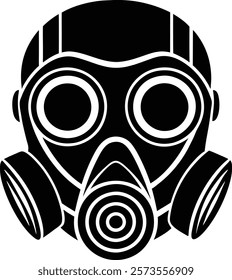 Respirator mask silhouette vector illustration