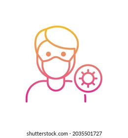 Respirator Mask vector gradient icon style illustration. EPS 10 file