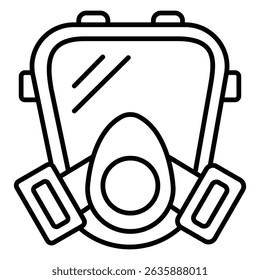 Respirator Mask Vector Icon for Industrial Applications