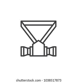 Respirator outline icon. linear style sign for mobile concept and web design. Safety mask simple line vector icon. Symbol, logo illustration. Pixel perfect vector graphics