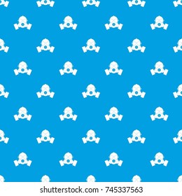 Respirator pattern repeat seamless in blue color for any design. Vector geometric illustration