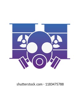 respirator protective mask and hazard barrels