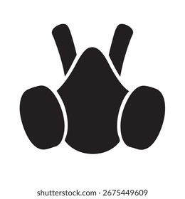 Respirator safety mask with filters vector