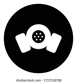 Respirator simple icon. Flat desing