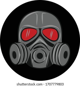 Respirator vector illustration isolated on white. 