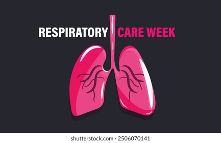 Respiratory Care Week. background, banner, card, poster, template. Vector illustration.
