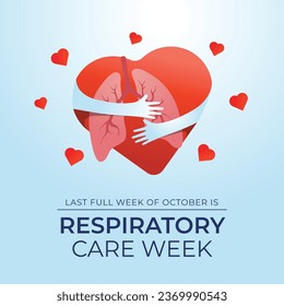 Respiratory Care Week design template good for celebration usage. lung vector illustration. vector eps 10. flat design. love illustration.