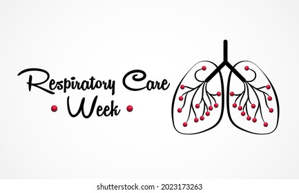 En octubre se celebra cada año una semana de atención respiratoria para concienciar a la población sobre la mejora de la salud pulmonar. Ilustración del vector