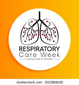 Respiratory Care Week Is Observed Every Year In October To Raise Awareness For Improving Lung Health. Vector Illustration