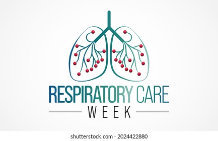 Respiratory Care Week Is Observed Every Year In October To Raise Awareness For Improving Lung Health. Vector Illustration