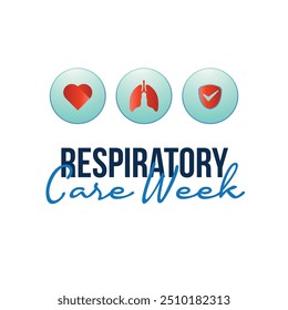 Respiratory Care Week vector design template good for celebration usage. Respiratory Care Week design. flat design. eps 10.