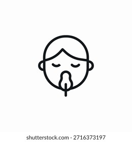 Vector de signo de icono de condición respiratoria