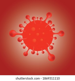 Respiratory coronavirus flu outbreak 3D medical illustration. Microscope view of floating cells of the influenza virus. Dangerous corona virus ncov, pandemic risk concept.