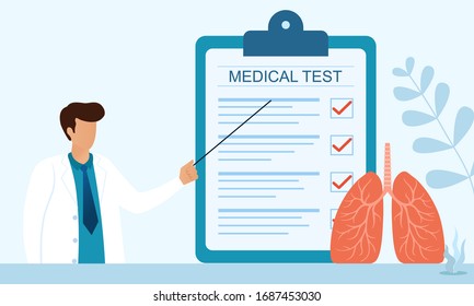 Respiratory disease tests, doctors are analyzing the status of lung diseases,medical health care concept