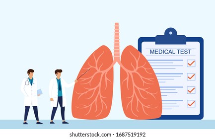 Respiratory disease tests, doctors are analyzing the status of lung diseases,medical health care concept