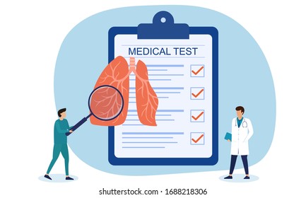 Respiratory disease tests, doctors are analyzing the status of lung diseases,medical health care concept